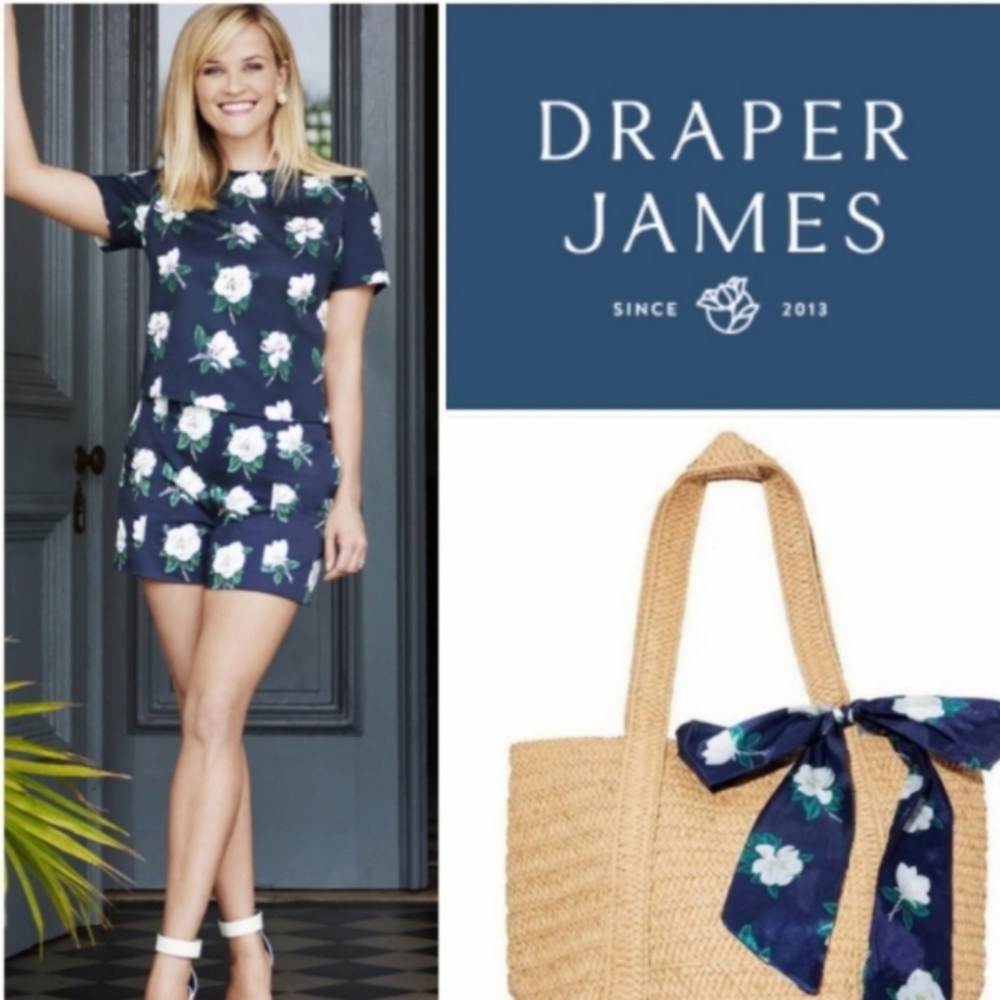 DRAPER JAMES (Reese Witherspoon) Everyday straw tote bag NWT